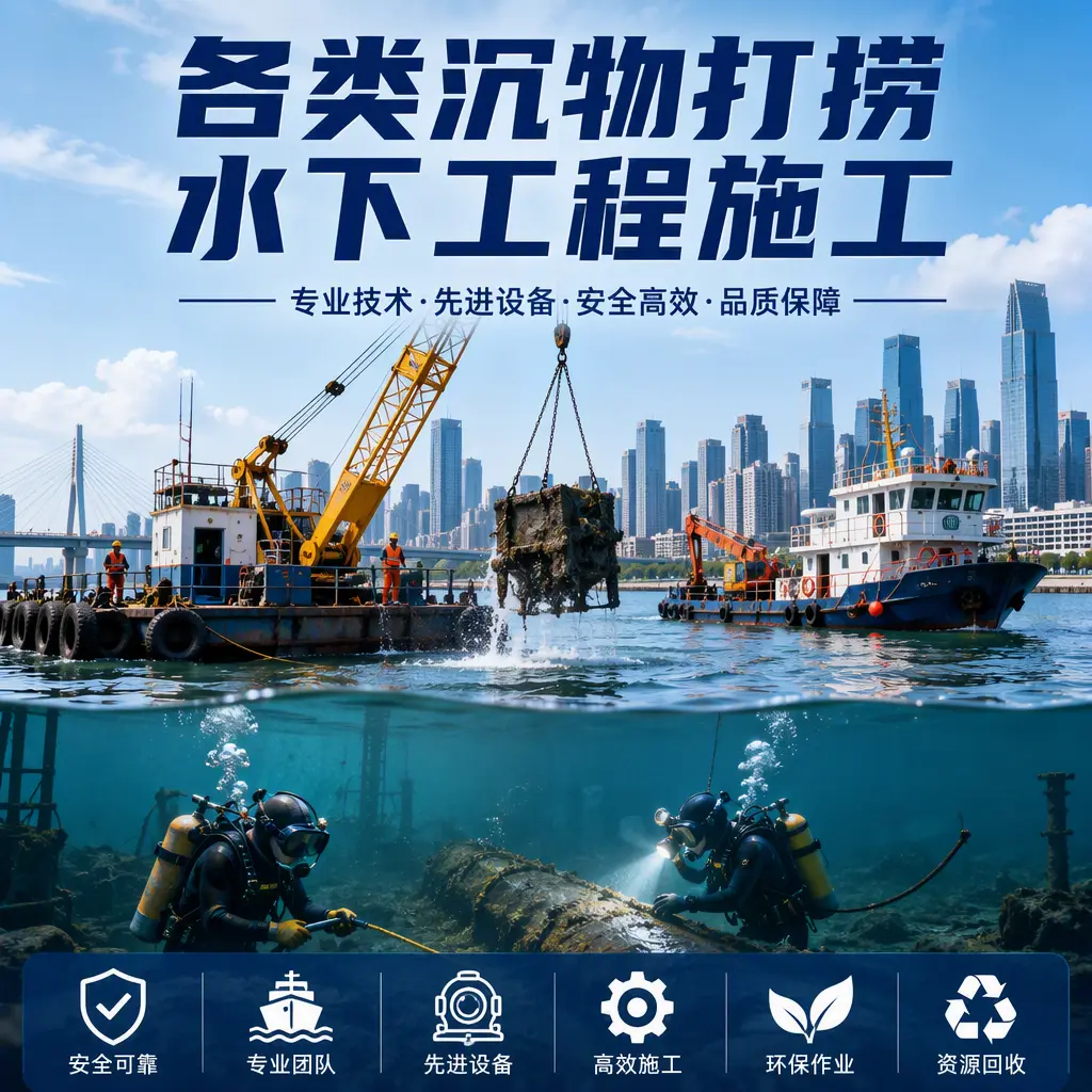 鸡泽各类沉物打捞，水下工程施工